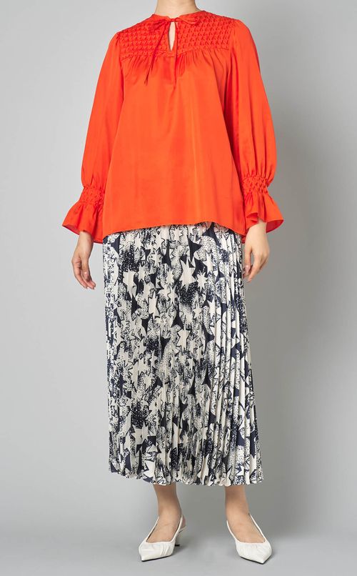 スタープリントプリーツスカー卜