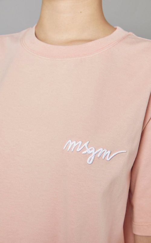 ミニロゴクルーネックコットンTシャツ