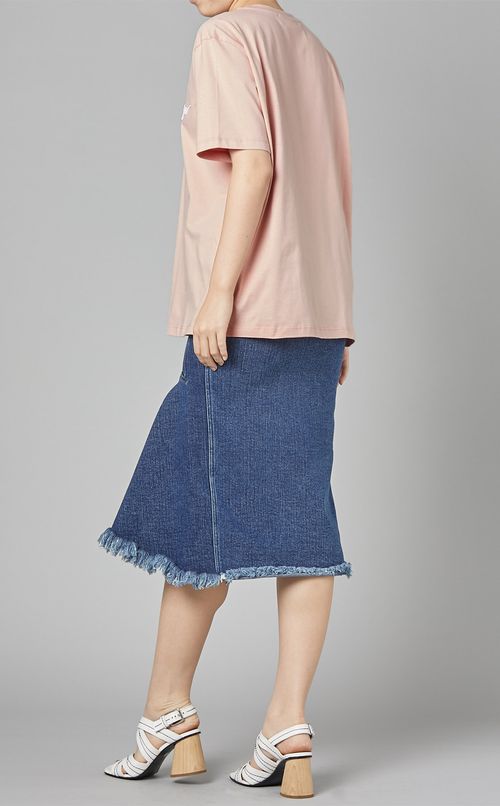 ミニロゴクルーネックコットンTシャツ