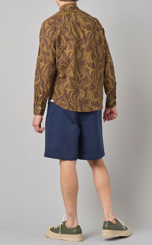 ジオメトリックプリントシャツ