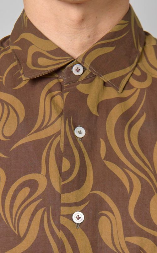 ジオメトリックプリントシャツ