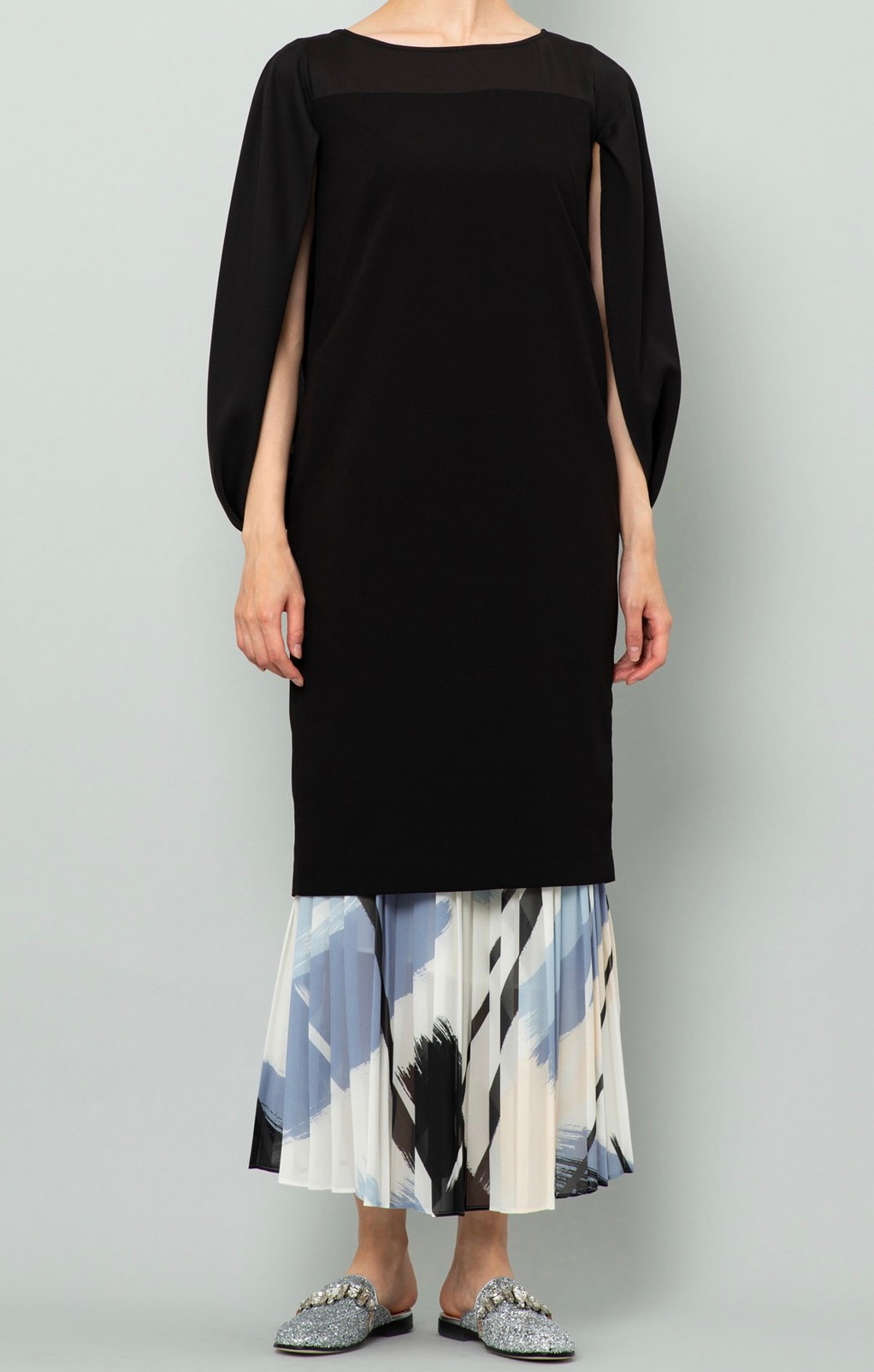 プリントプリーツスカート