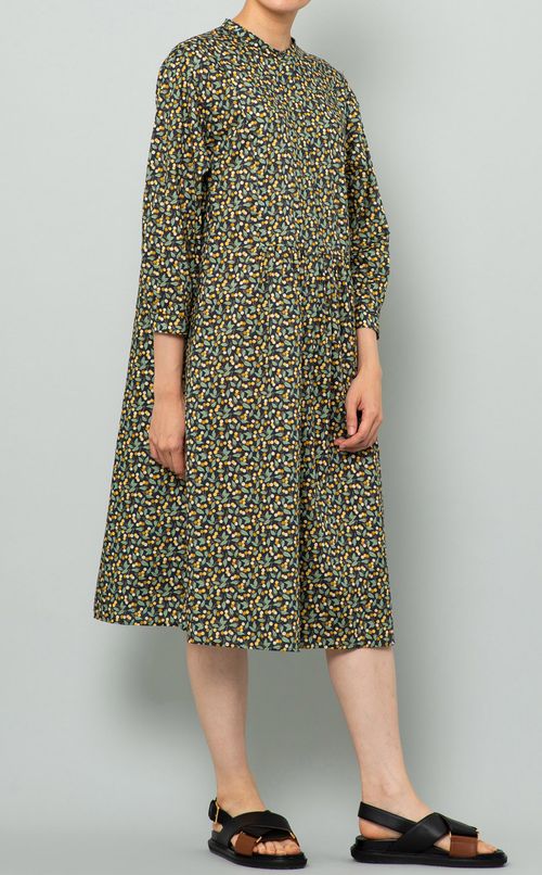 リバティプリントシャツワンピース