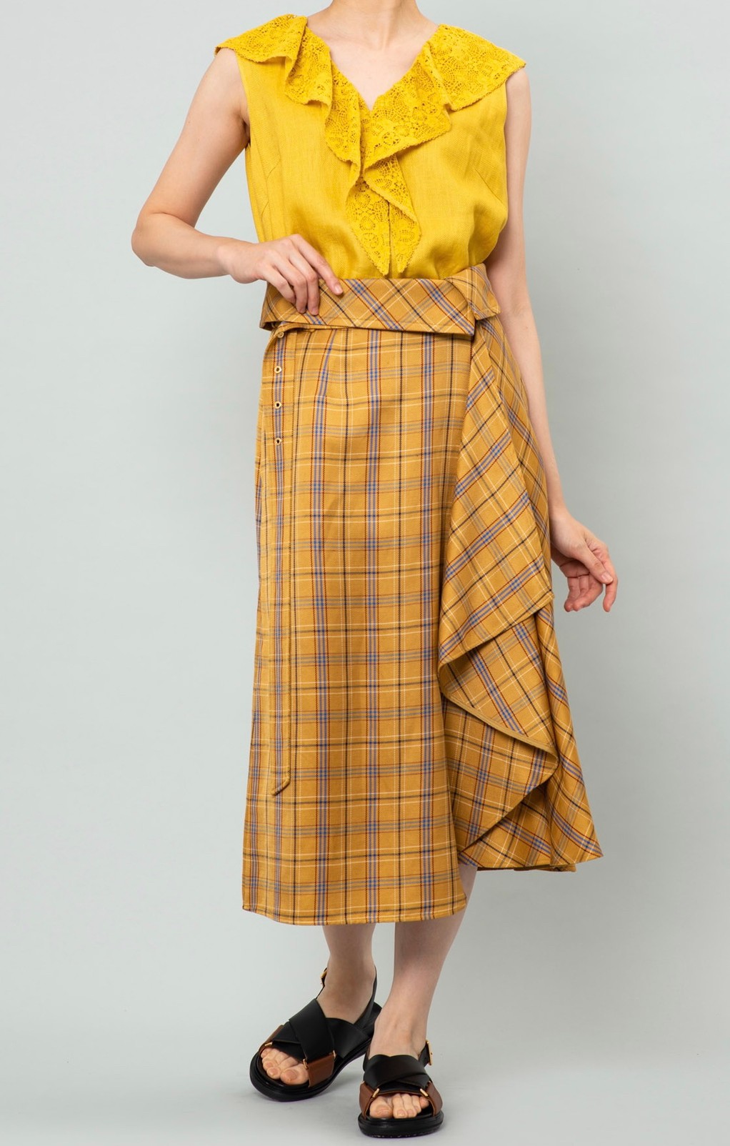 クルーニーレースノースリーブブラウス