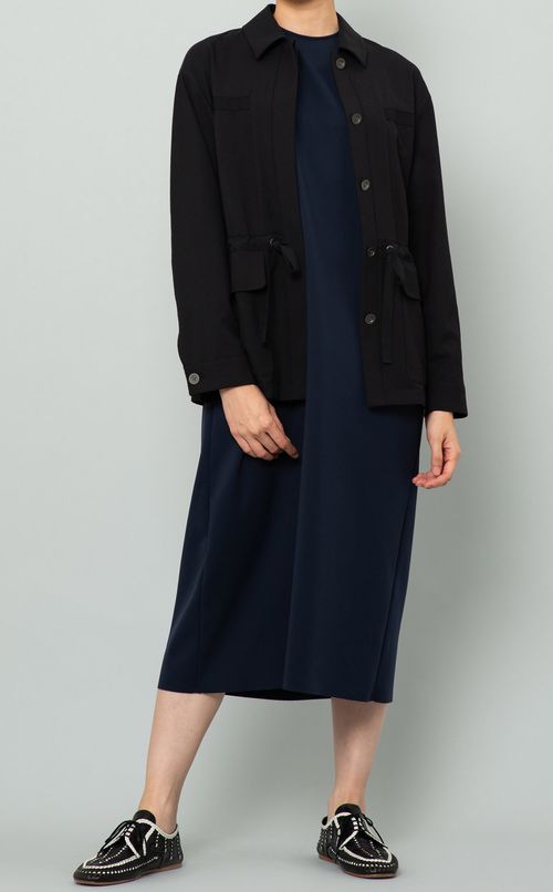 バックタックコクーンワンピース