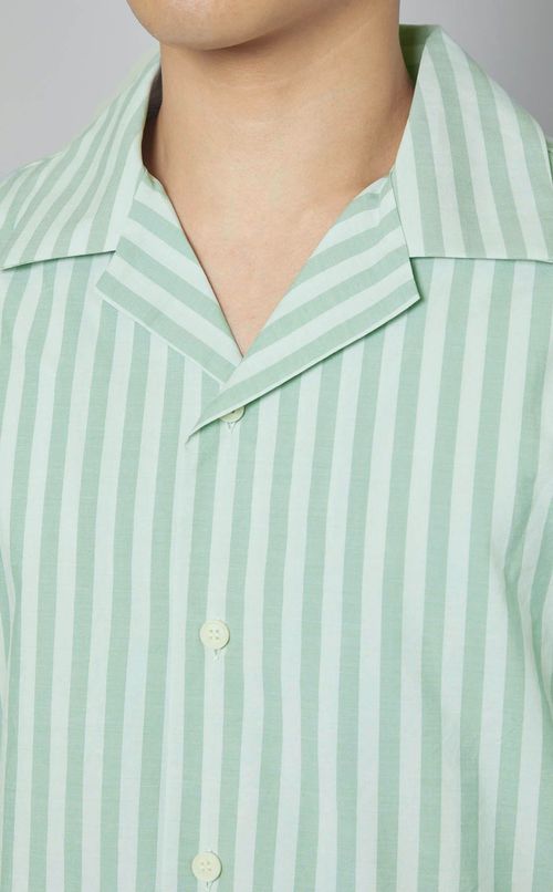 ストライプリゾートシャツ