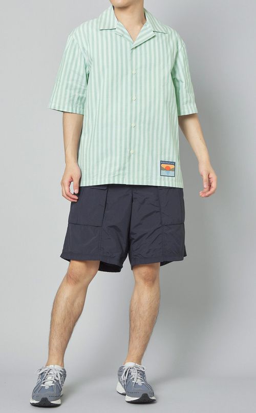 ストライプリゾートシャツ