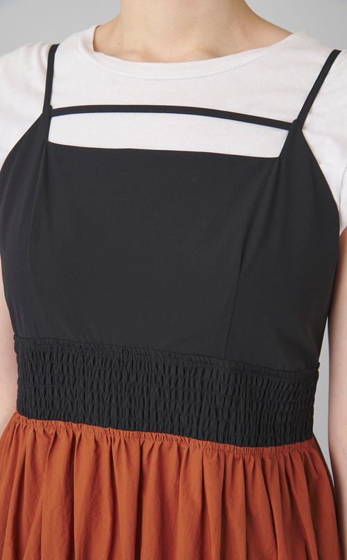 マルチカラーキャミソールワンピース