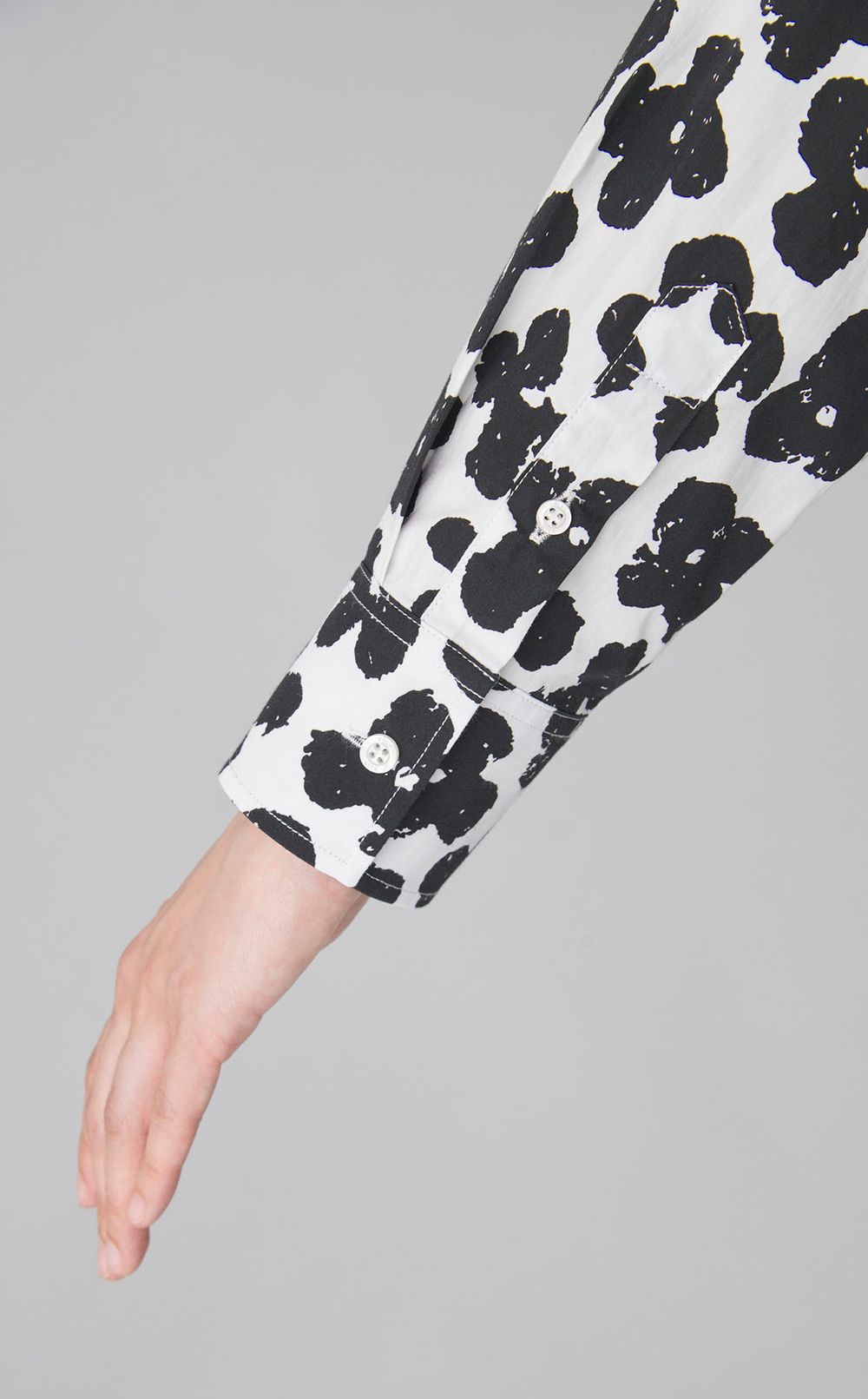 フラワープリントポプリンシャツ