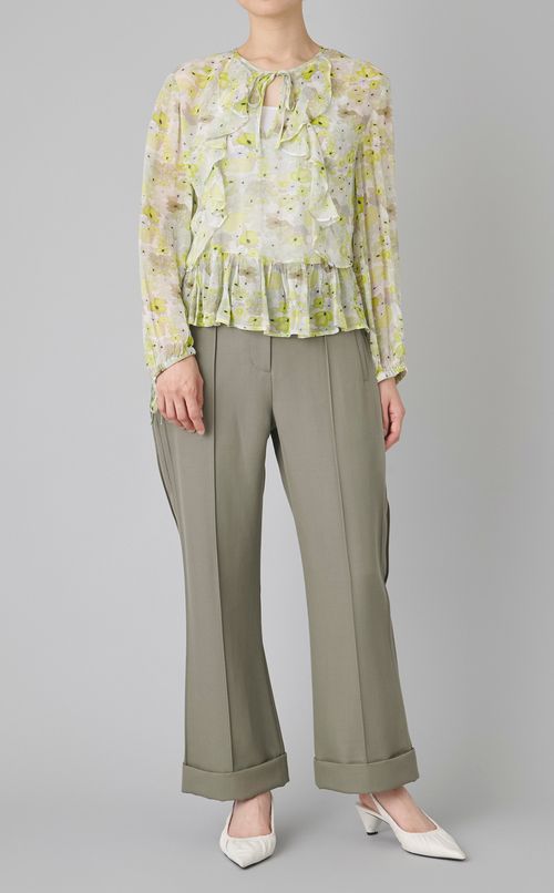 センターシームテーパードパンツ