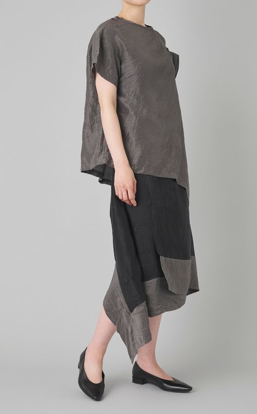 ダブルエンドリンクルラップスカート