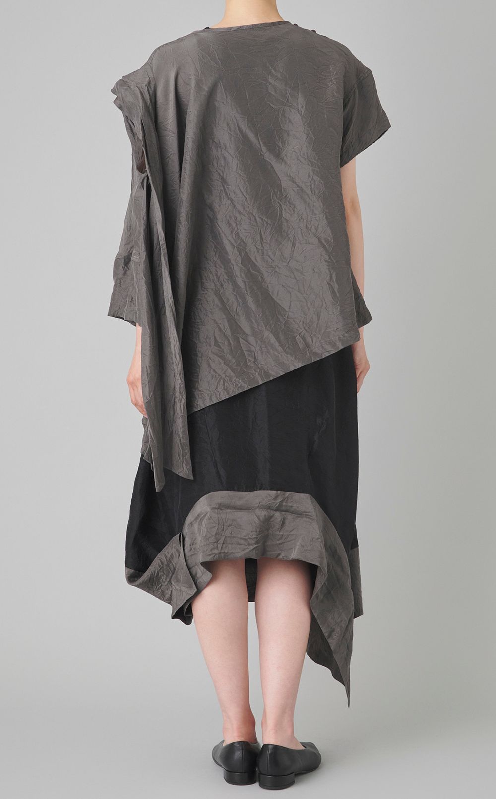 ダブルエンドリンクルラップスカート