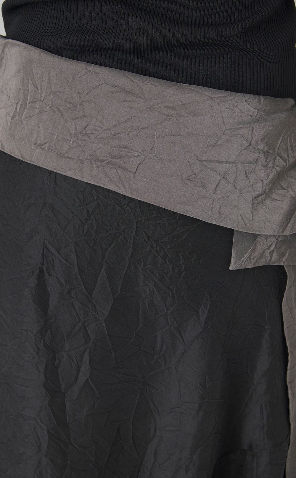 ダブルエンドリンクルラップスカート