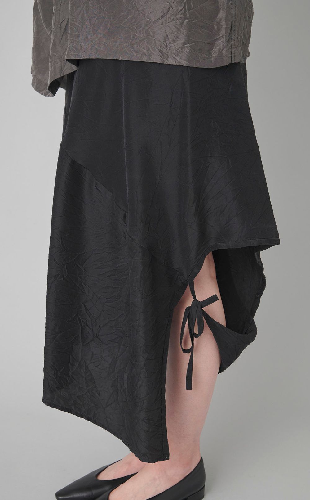 ダブルエンドリンクルラップスカート