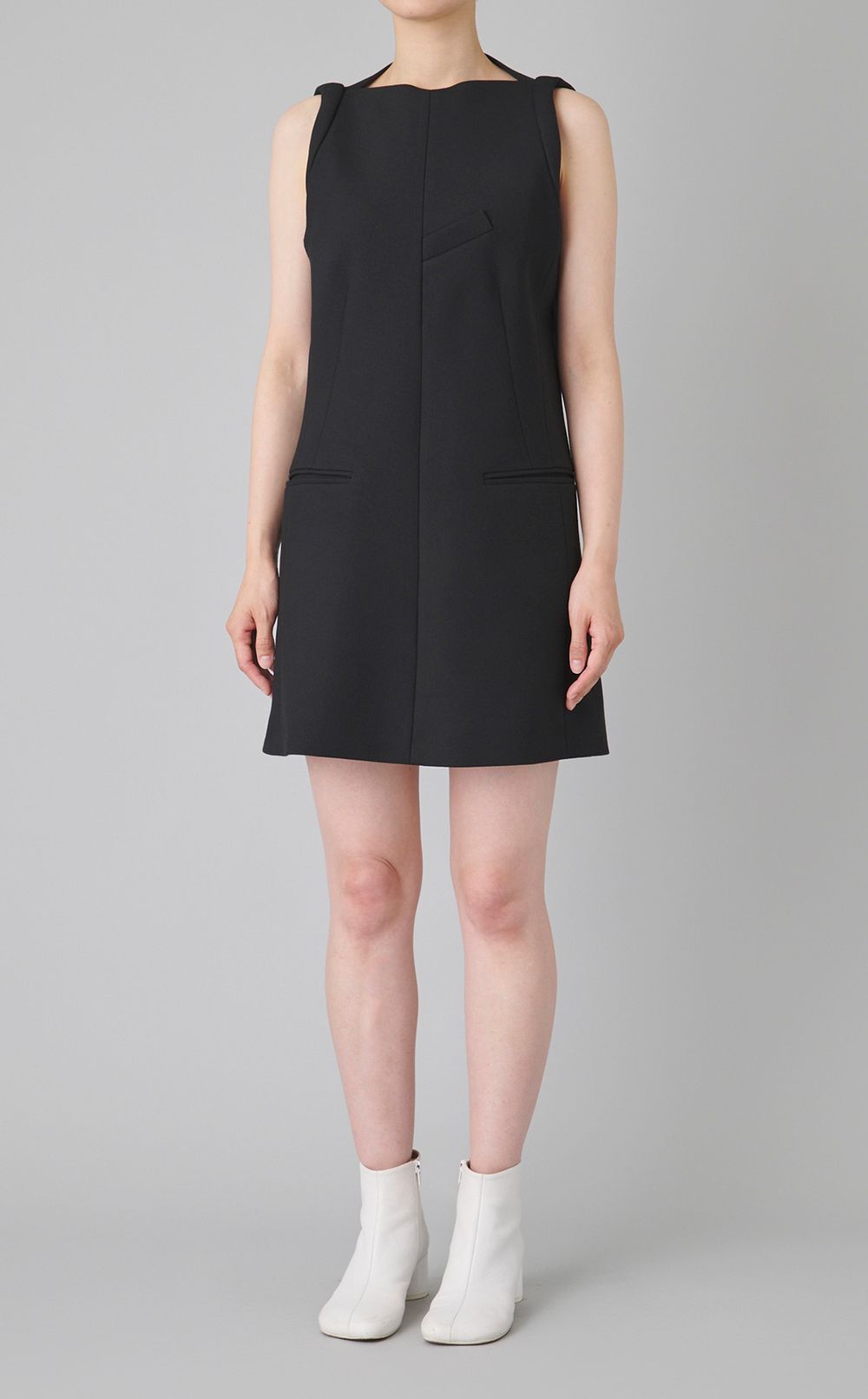 ボートネックミニワンピース