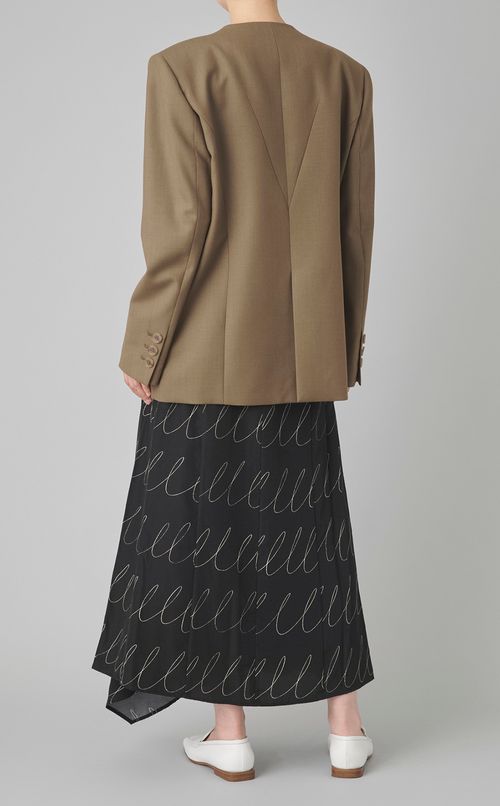 フロントドレープノーカラージャケット