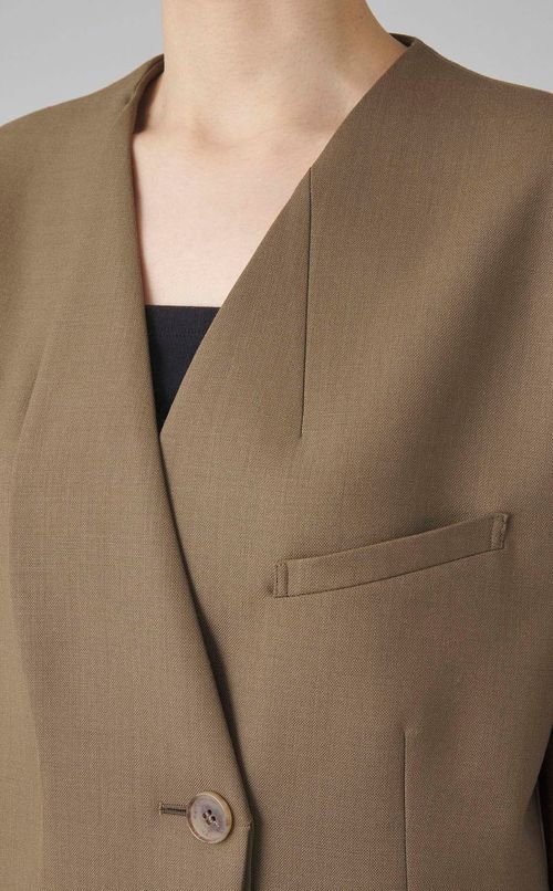 フロントドレープノーカラージャケット