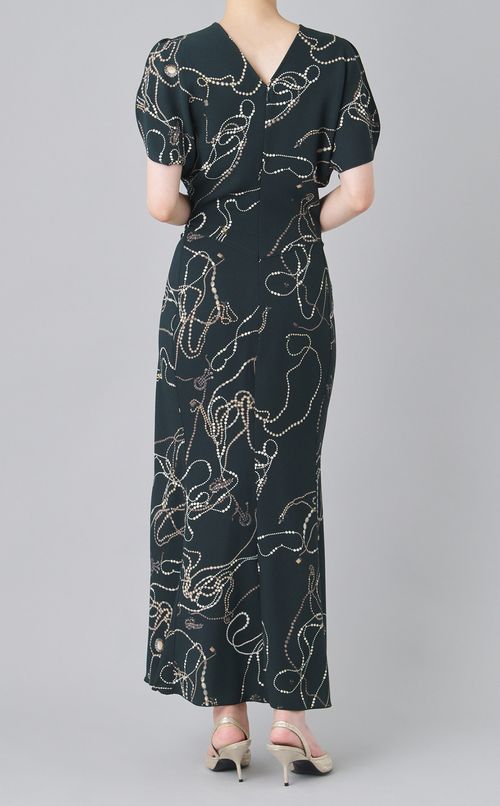 ジュエリープリントミディワンピース