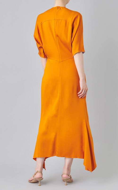 ドロップスリーブミディワンピース