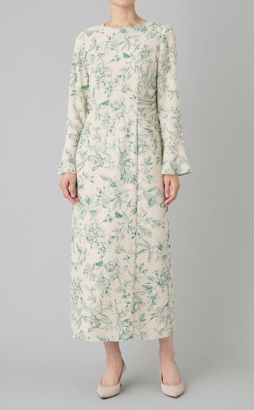 フラワープリントワンピース