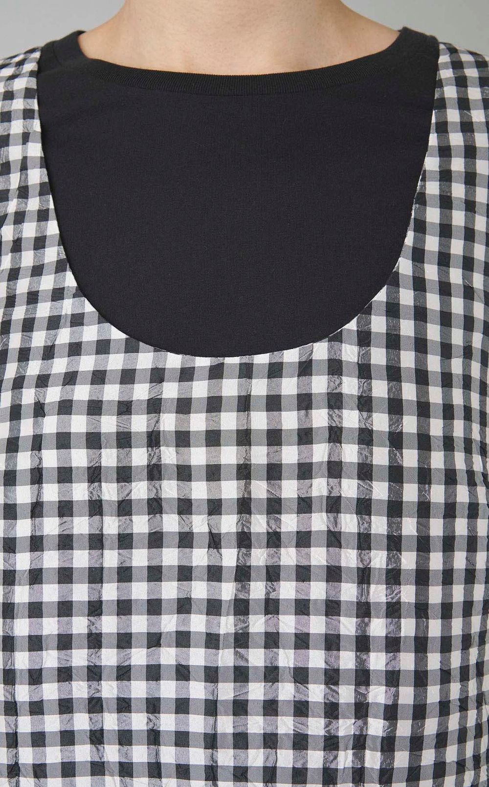 ギンガムチェックロングワンピース