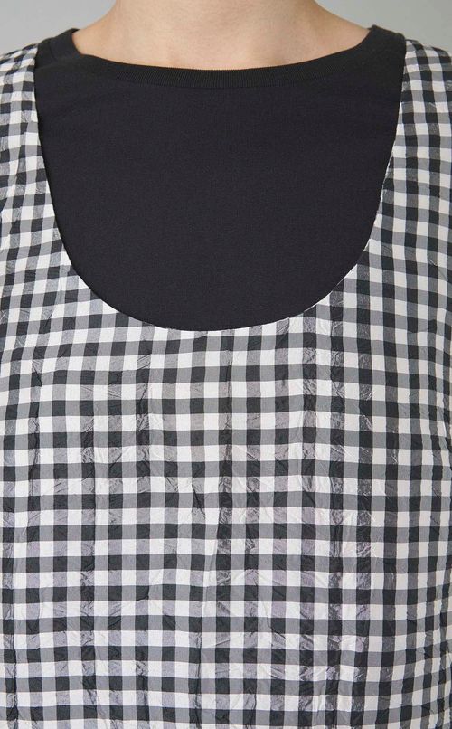 ギンガムチェックロングワンピース