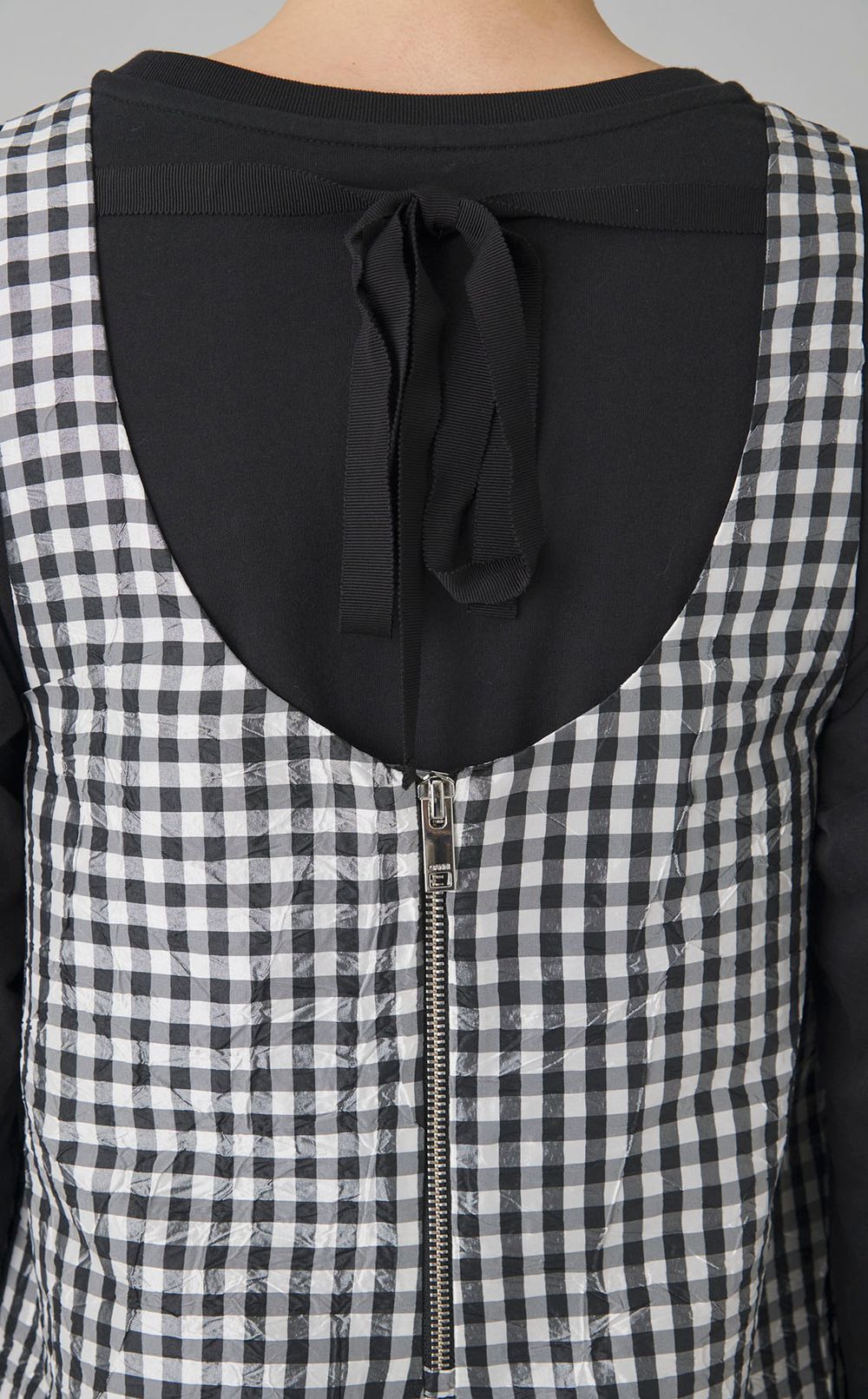 ギンガムチェックロングワンピース