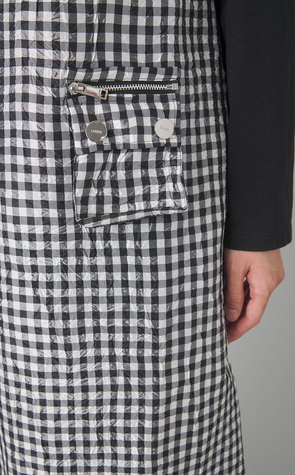 ギンガムチェックロングワンピース