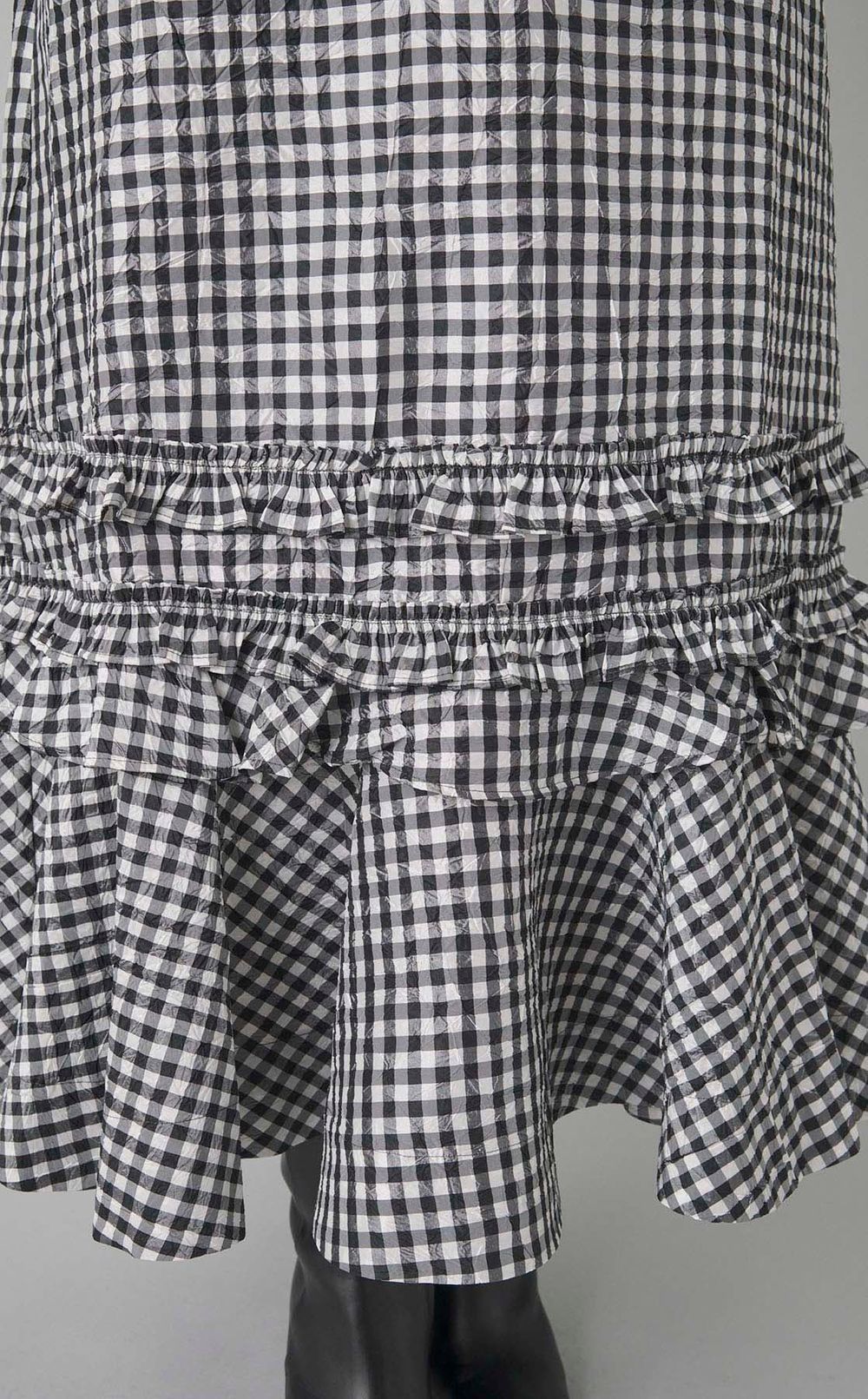 ギンガムチェックロングワンピース