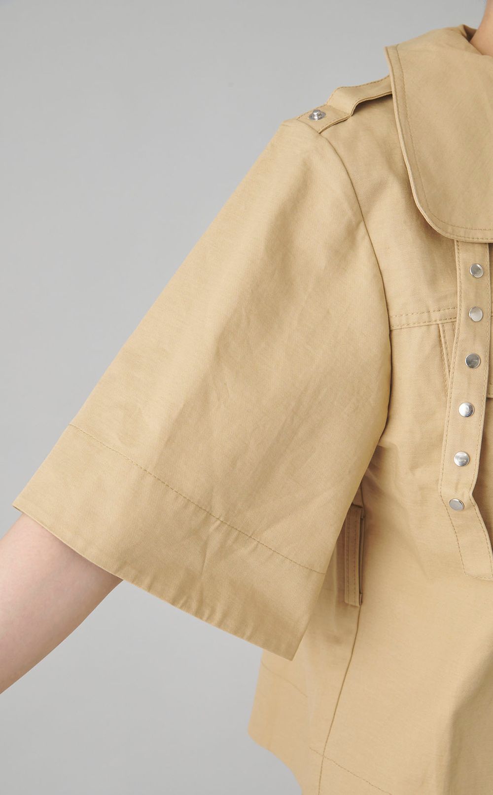 ビッグカラーレースアップシャツ