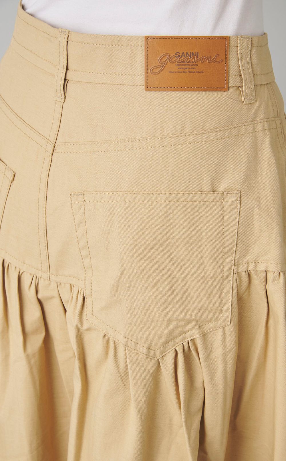 コットンリネンフレアロングスカート