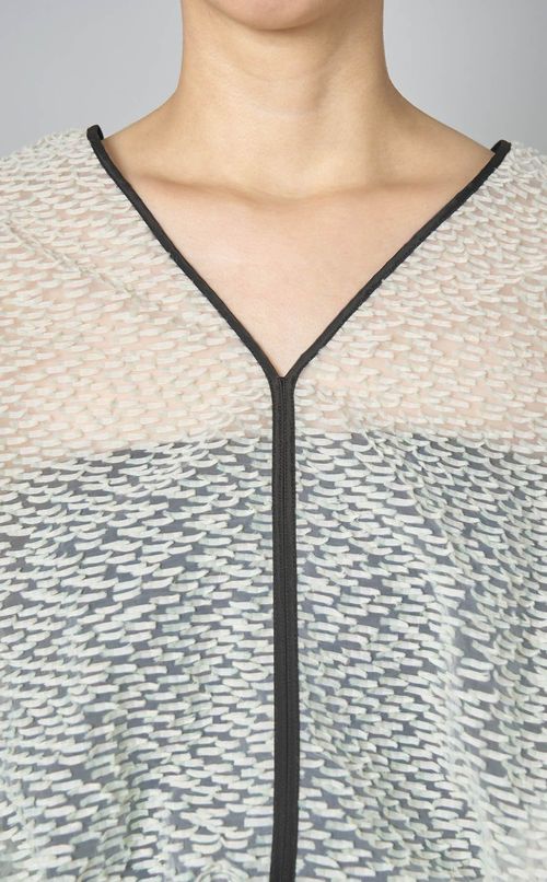 カットジャガード2wayスリーブドレス