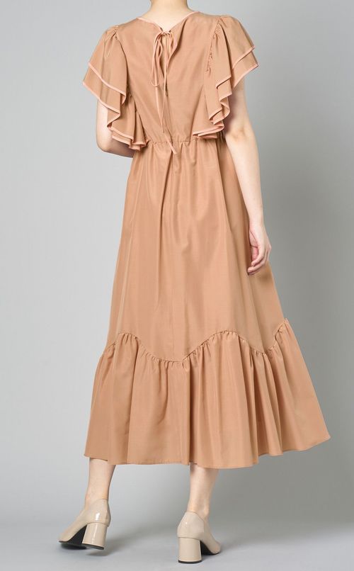 刺繍ティアードラインワンピース