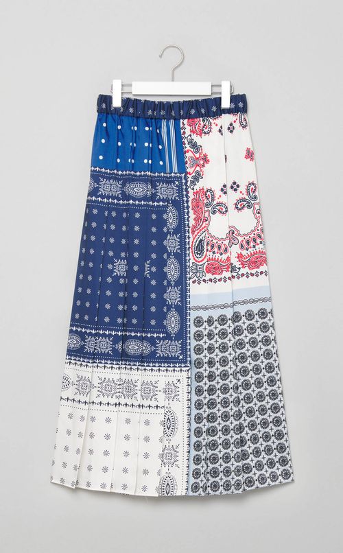 バンダナプリントプリーツスカート