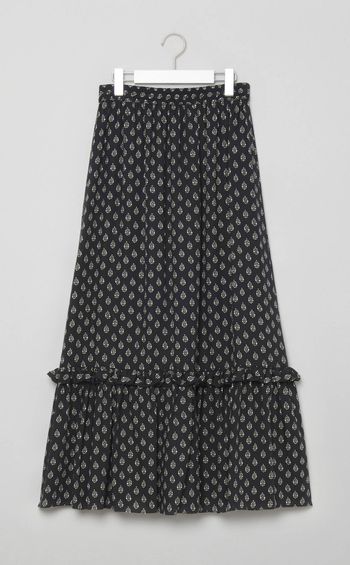 プリントティアードフリルスカート