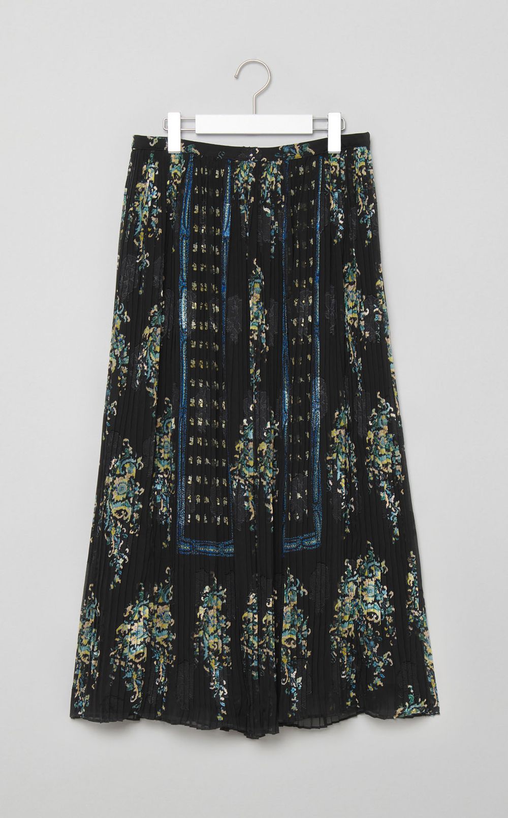 フラワープリントシアープリーツスカート