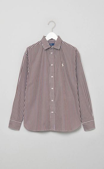 ストライプコットンシャツ