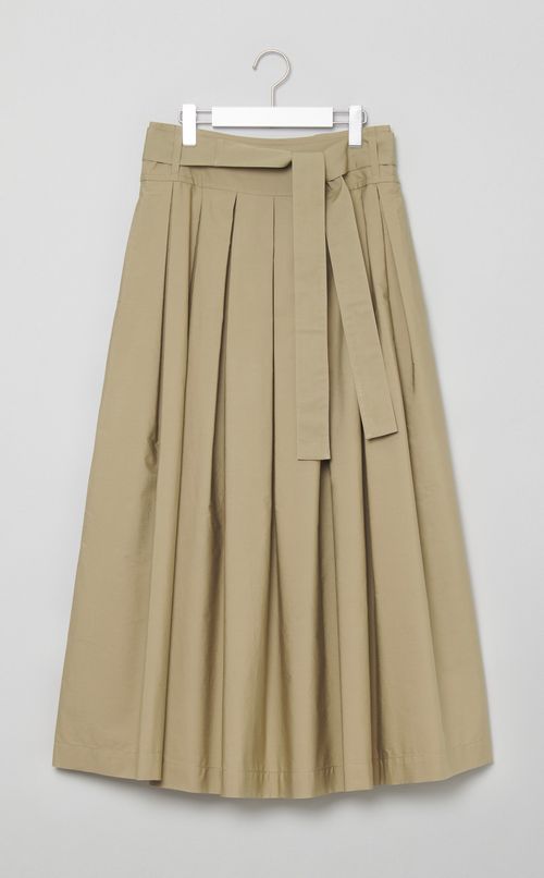 コットンベルテッドギャザースカート