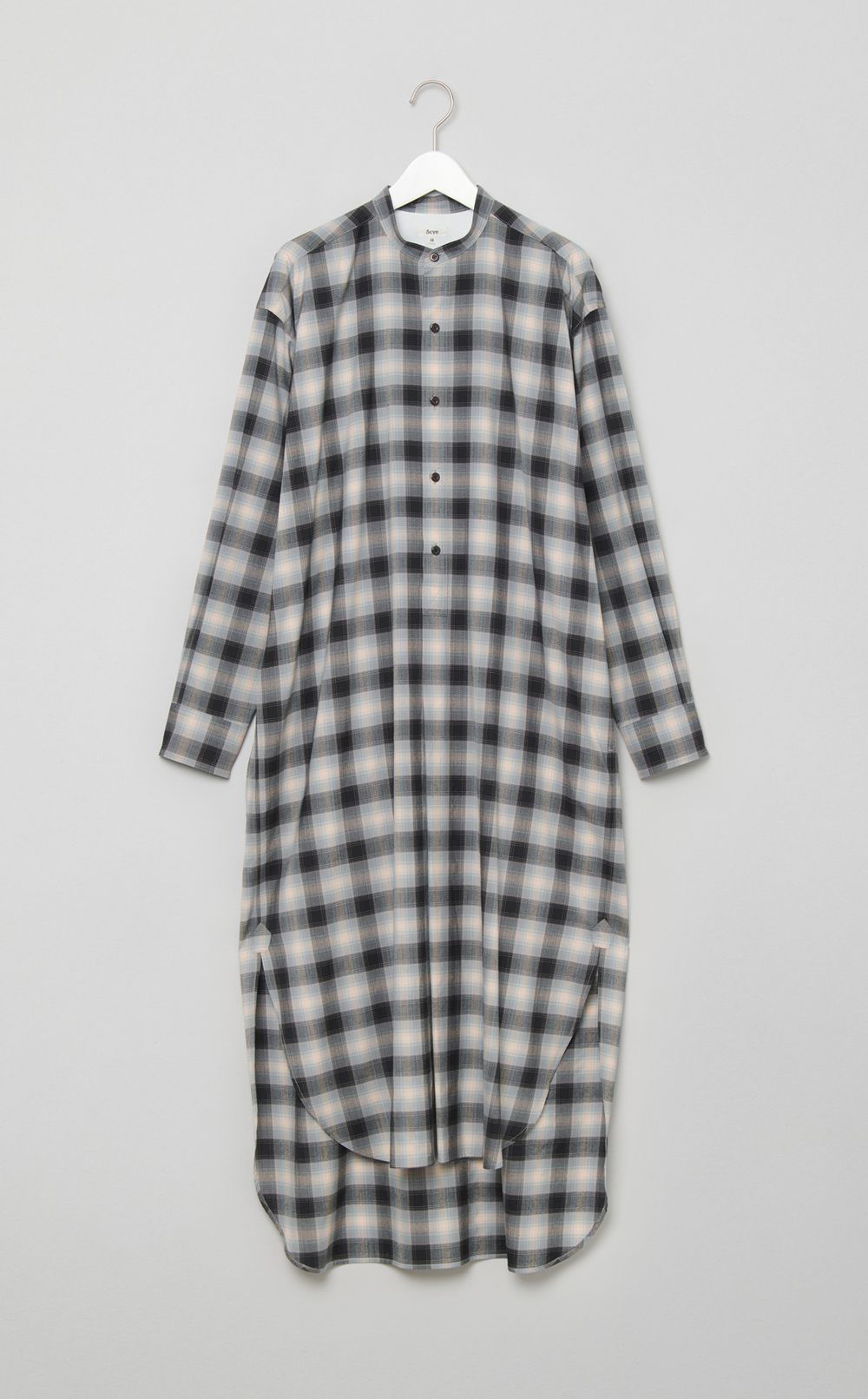 オンブレチェックシャツワンピース