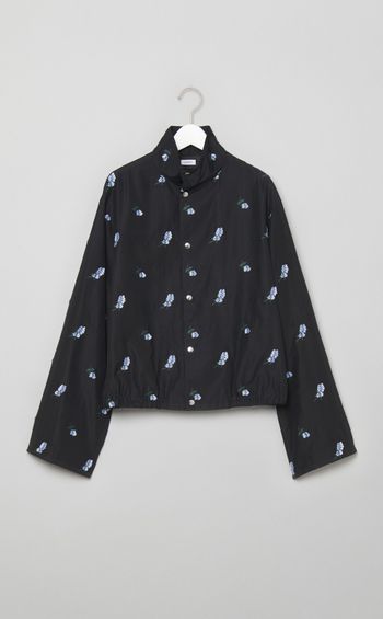 カットジャガードハイネックブルゾン