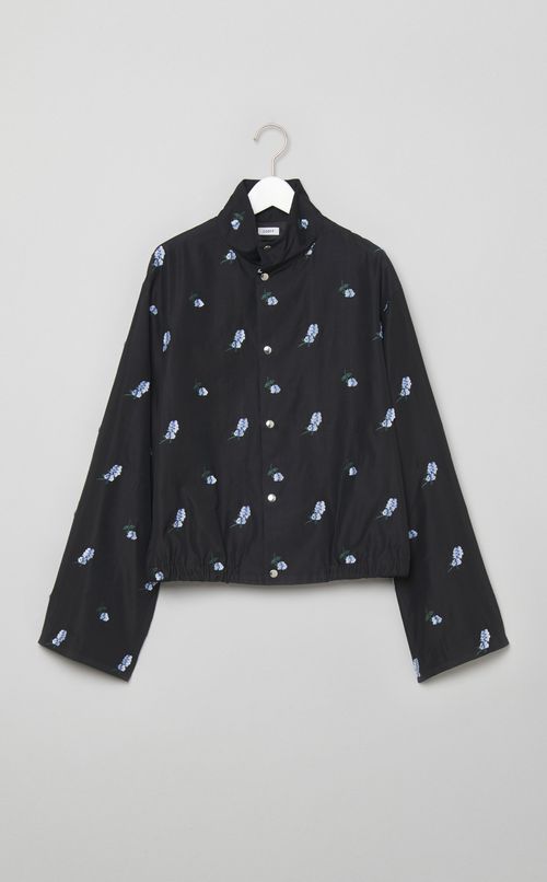 カットジャガードハイネックブルゾン