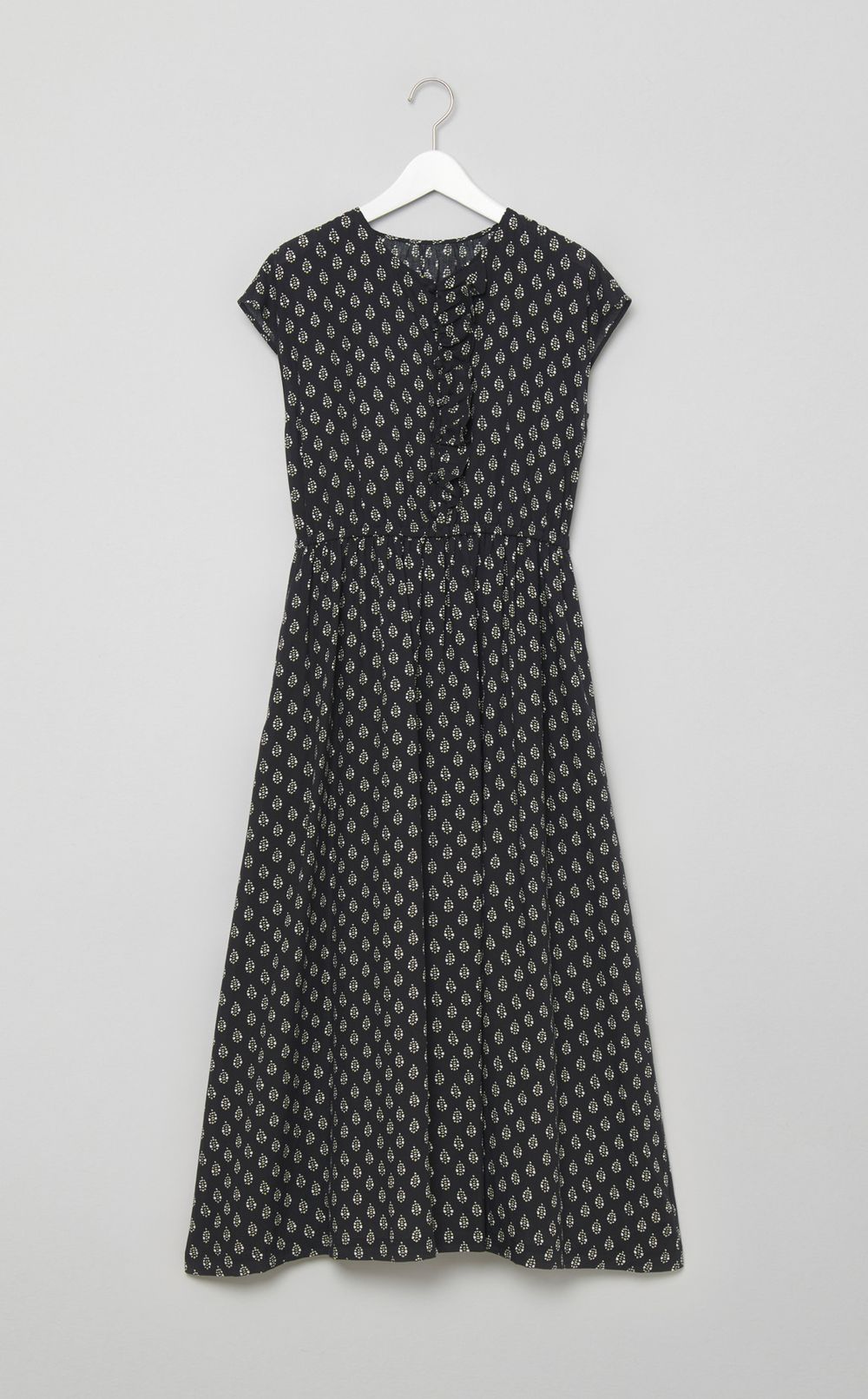 プリントアシメトリーフリルワンピース