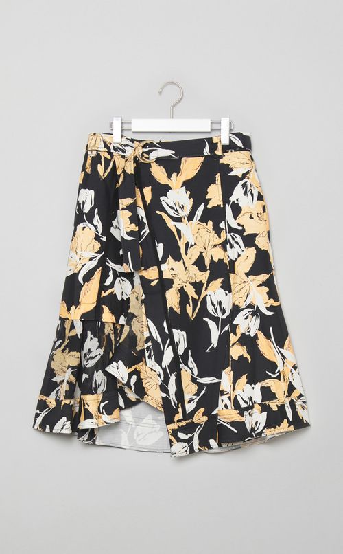 フラワープリントレイヤードスカート