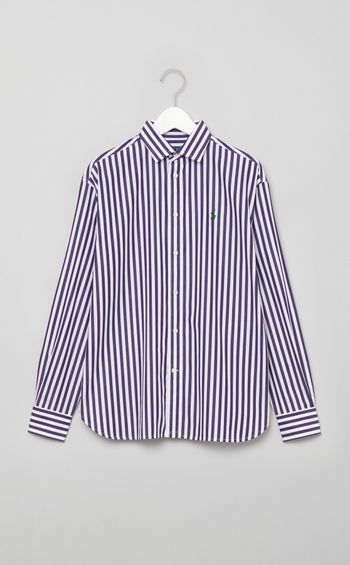 ストライプコットンシャツ