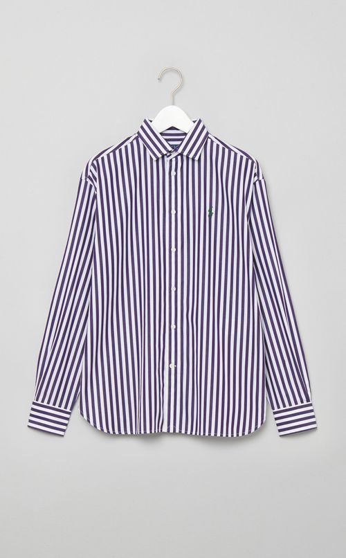 ストライプコットンシャツ
