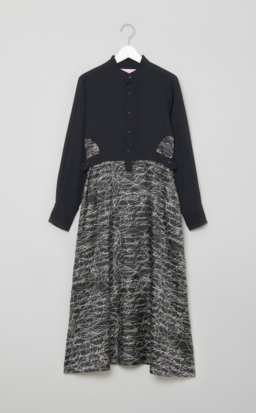 レタープリントシャツワンピース