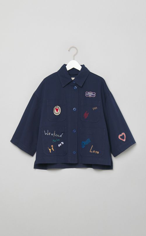 エンブロイダリーコットンワークブルゾン