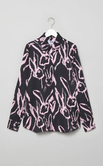 ラビットハンドプリントシャツ