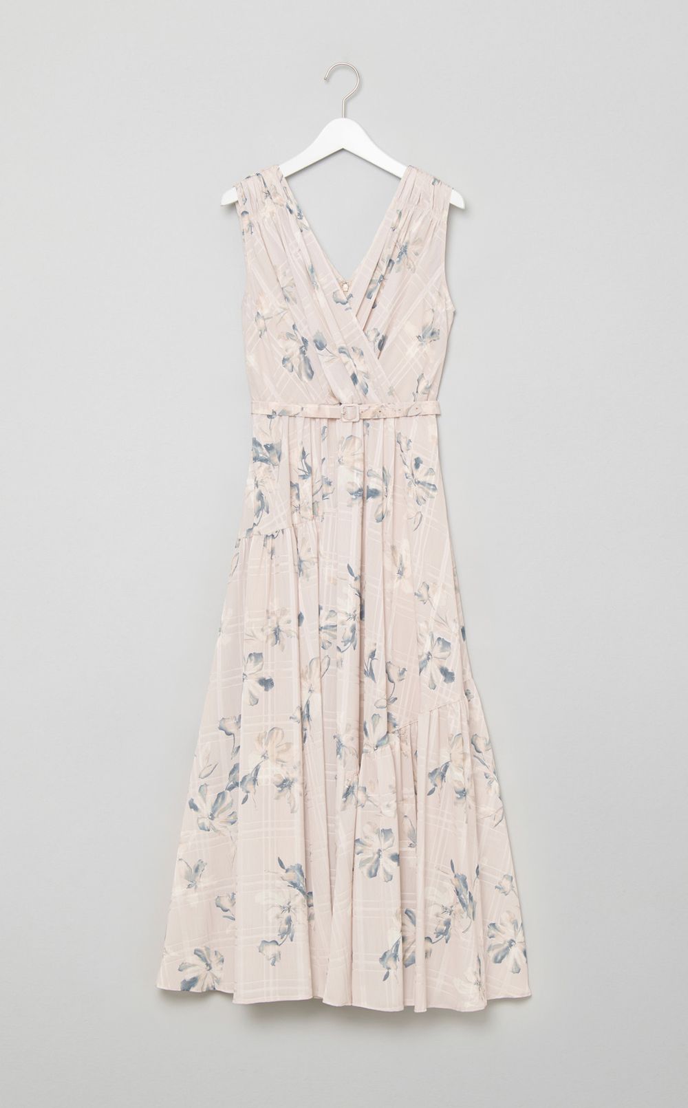 フラワープリントカシュクールワンピース