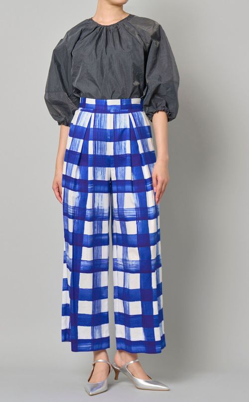 ブラッシュチェックタックパンツ